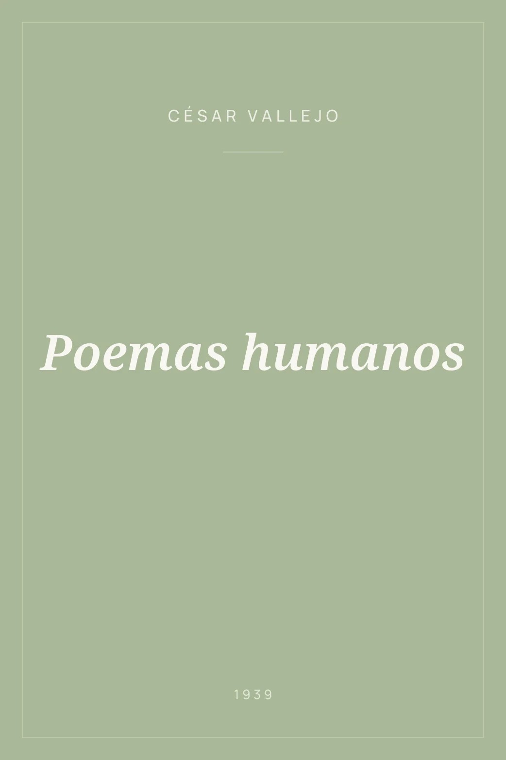 Portada de Poemas humanos