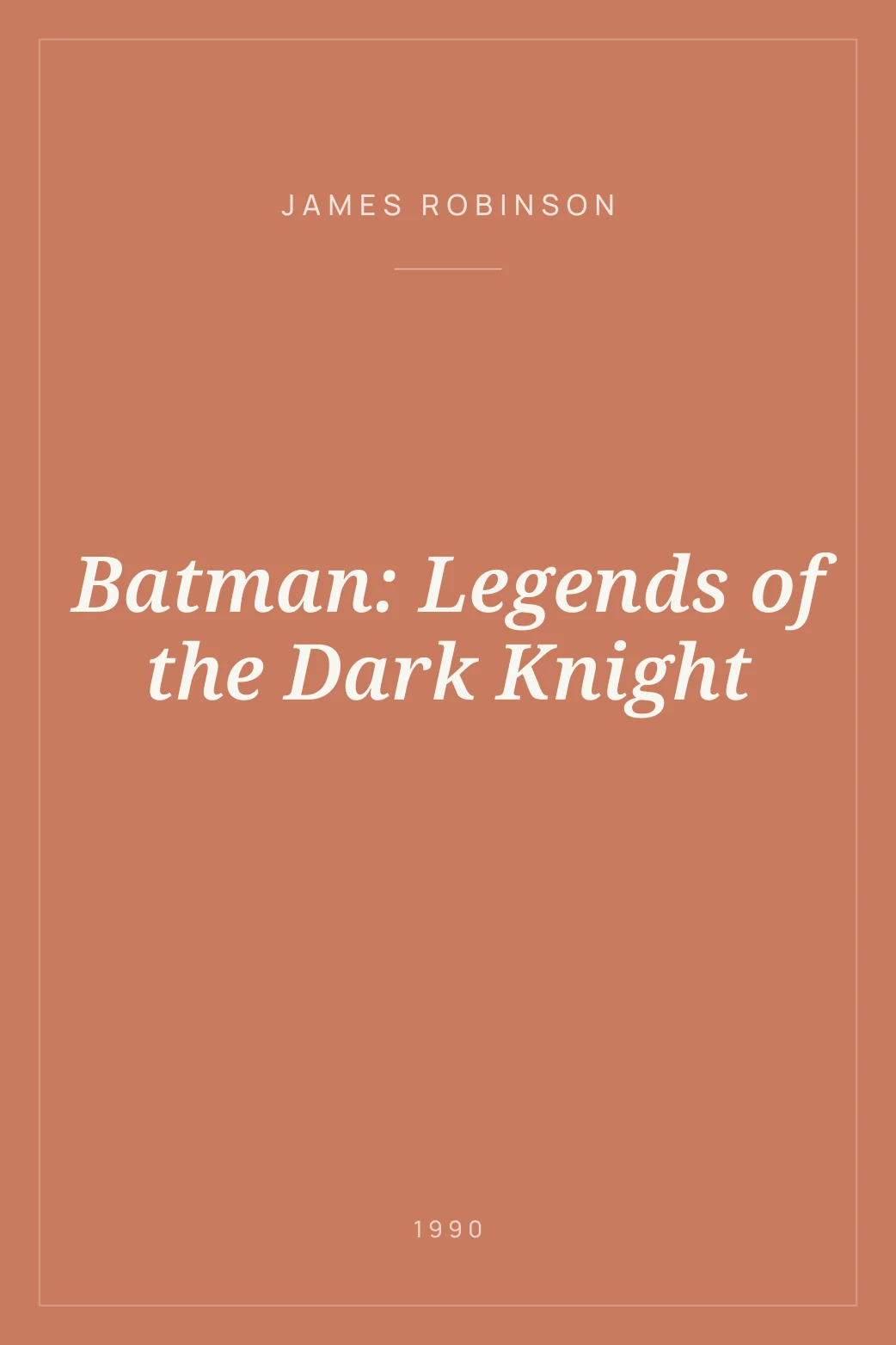 Portada de Batman: Legends of the Dark Knight