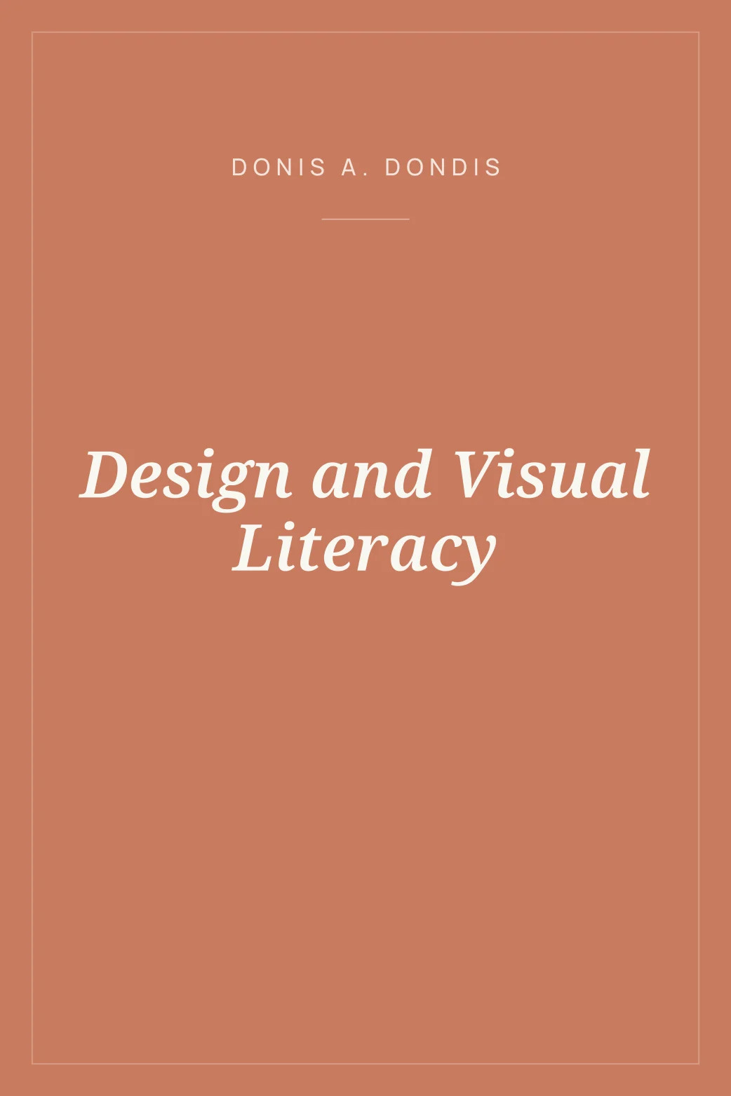 Portada de Design and Visual Literacy