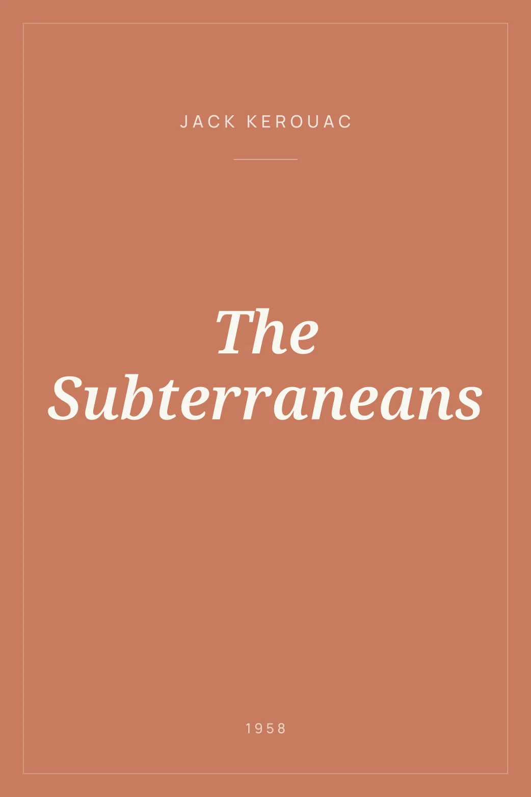 Portada de The Subterraneans