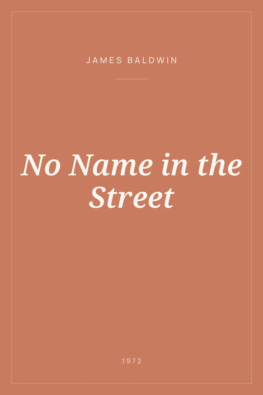 Portada de No Name in the Street
