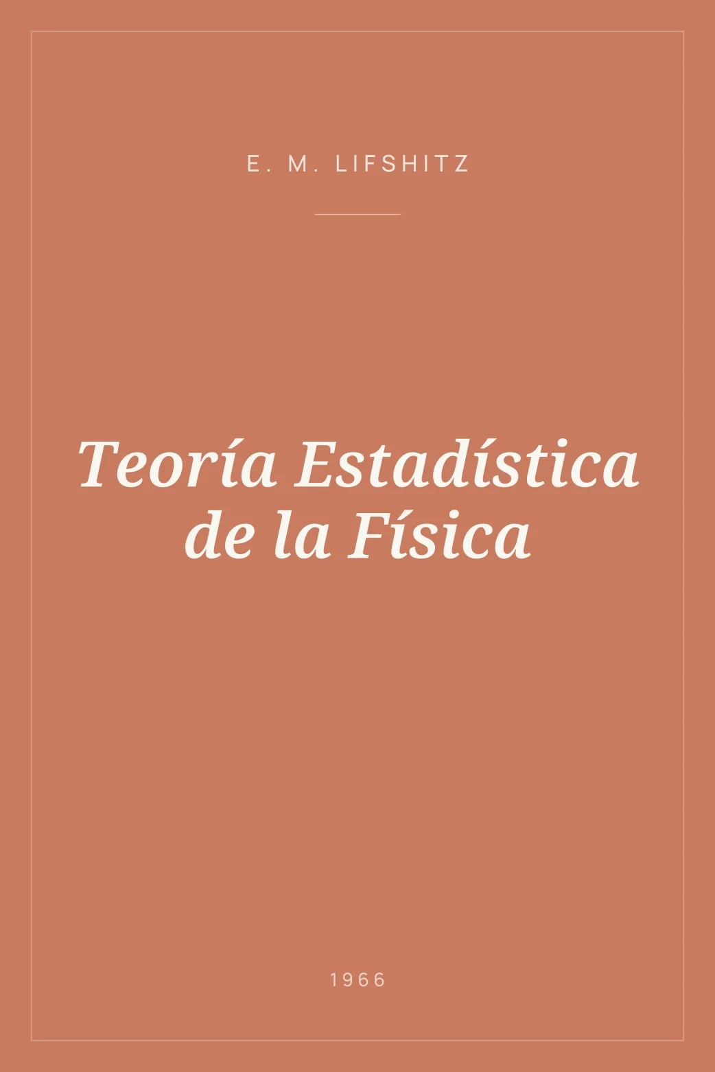 Portada de Teoría Estadística de la Física