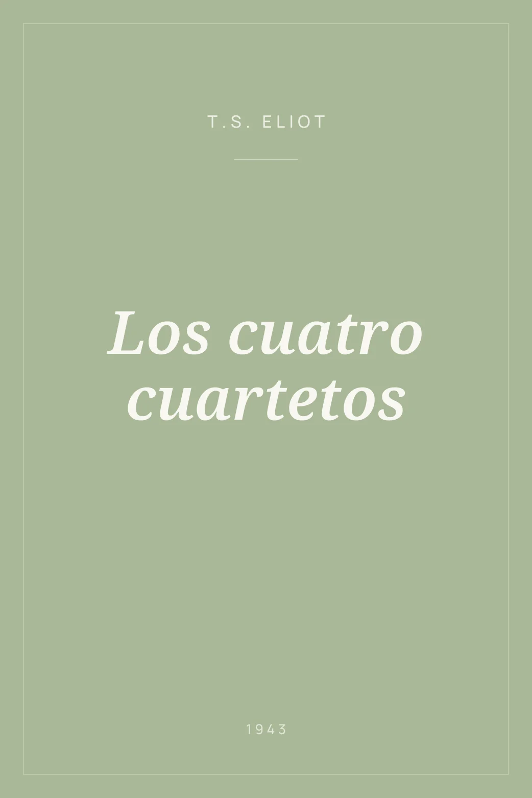 Portada de Los cuatro cuartetos