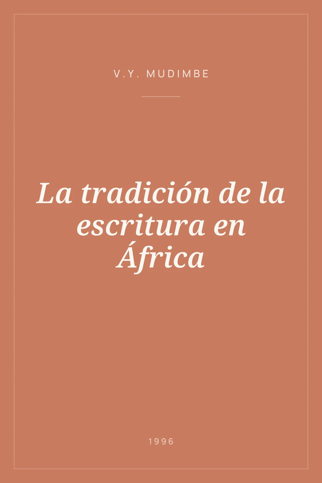 Portada de La tradición de la escritura en África