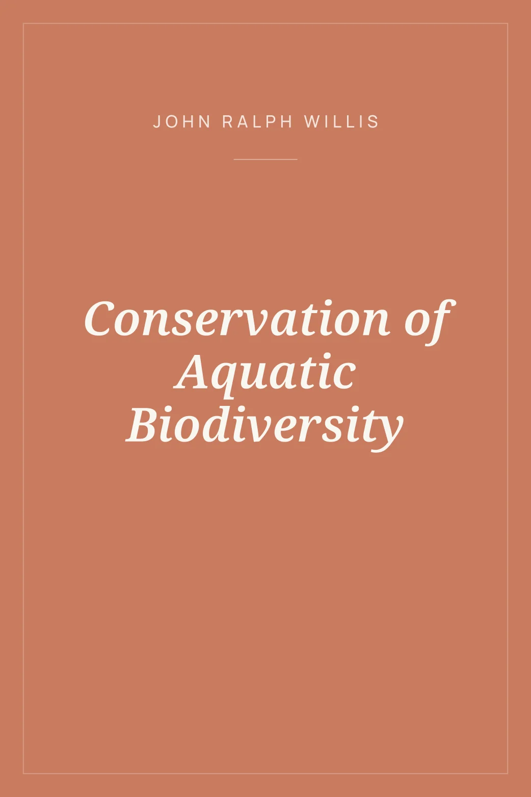 Portada de Conservation of Aquatic Biodiversity