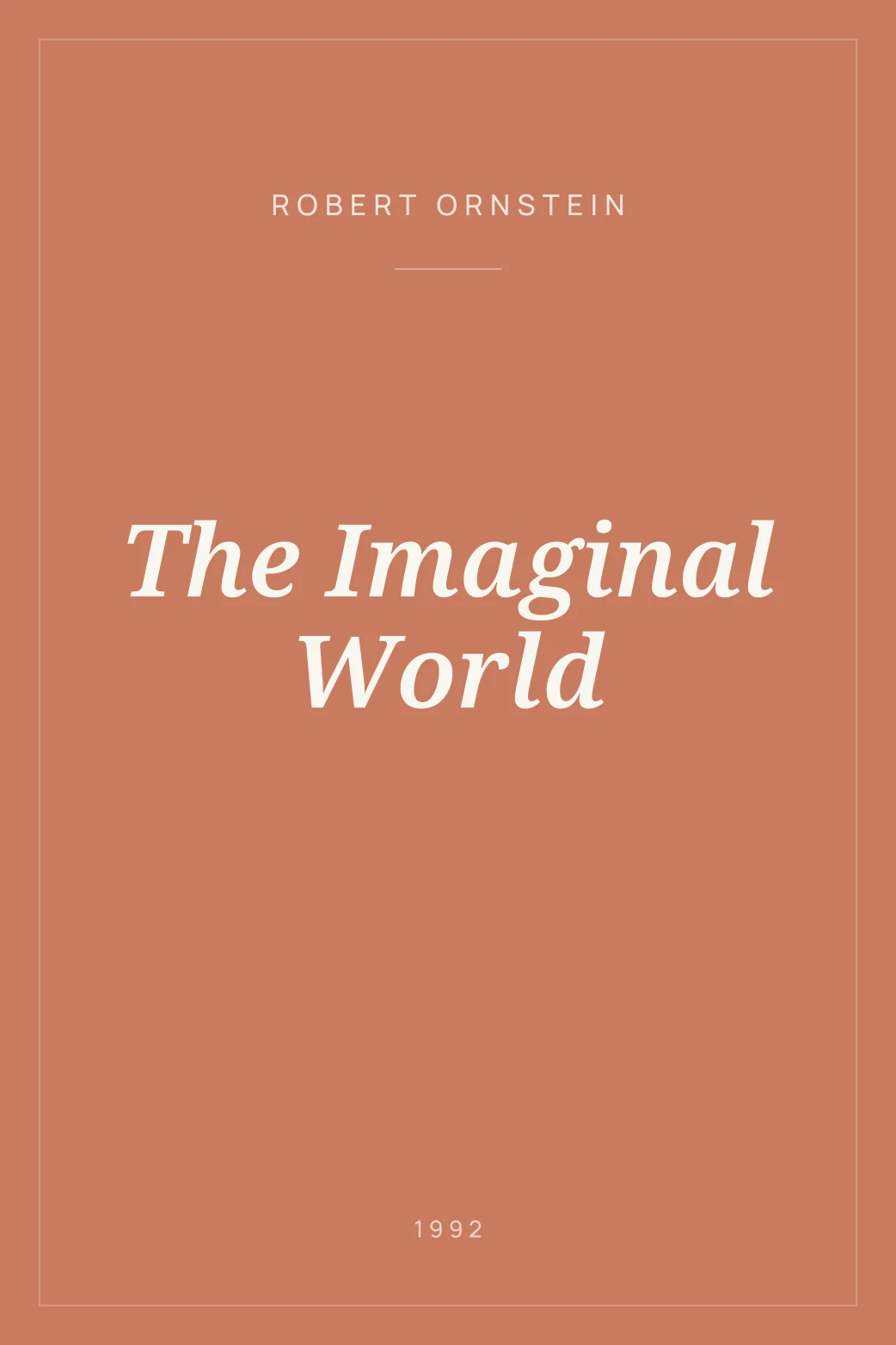 Portada de The Imaginal World