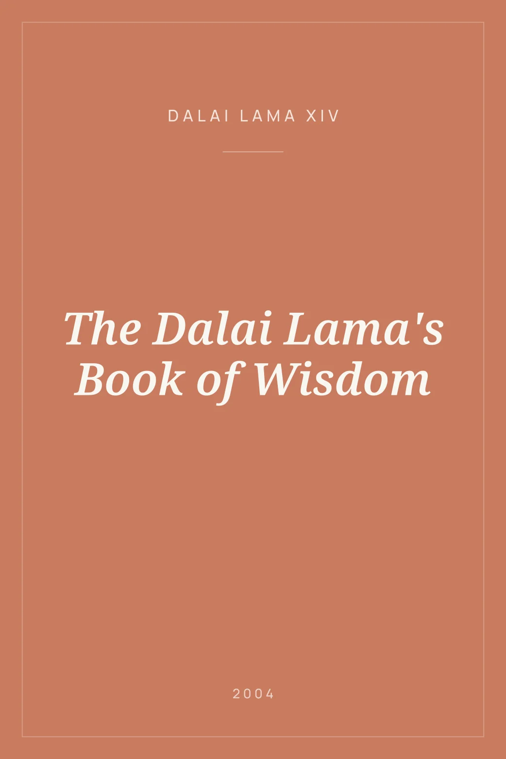 Portada de The Dalai Lama's Book of Wisdom