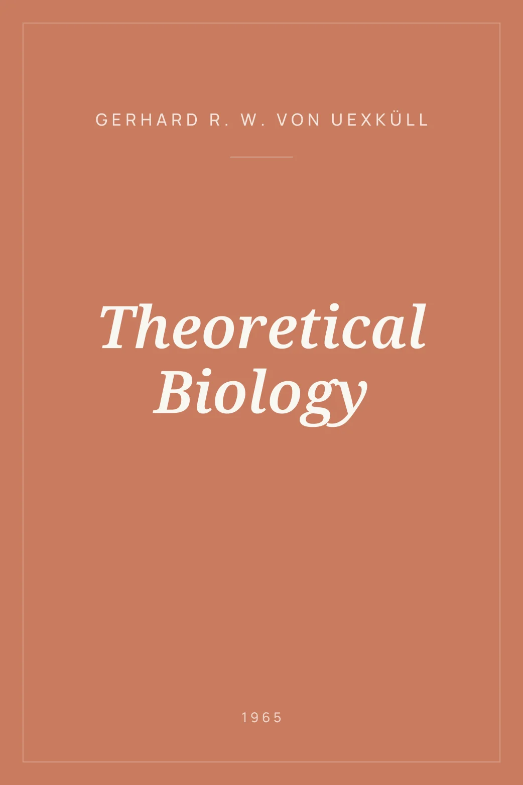 Portada de Theoretical Biology