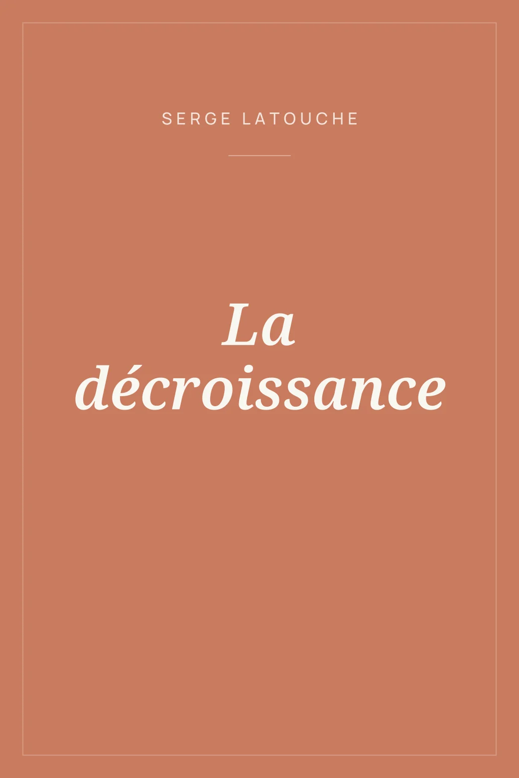 Portada de La décroissance