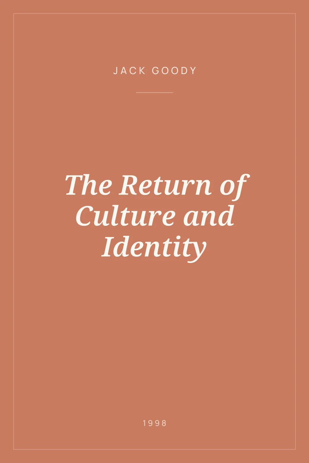 Portada de The Return of Culture and Identity