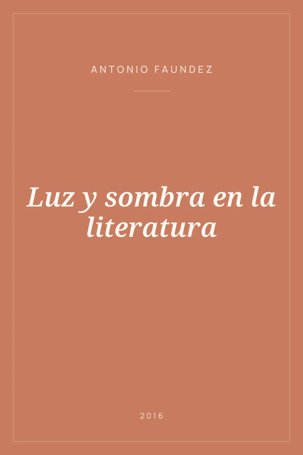 Portada de Luz y sombra en la literatura