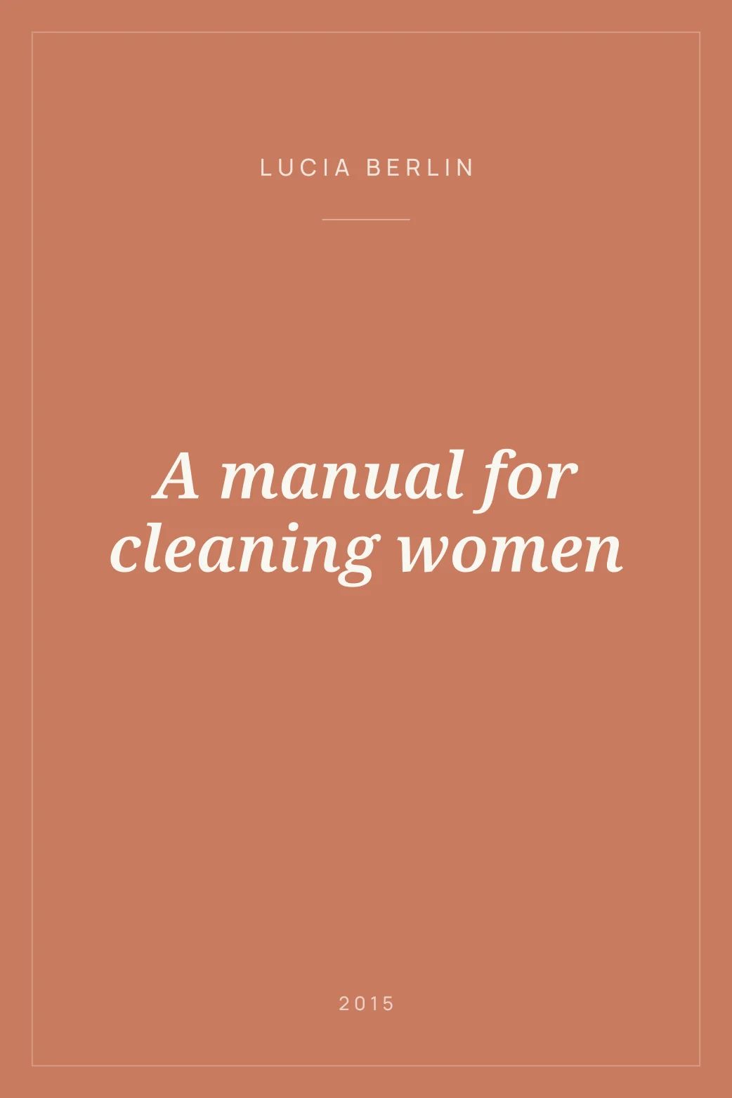 Portada de A manual for cleaning women