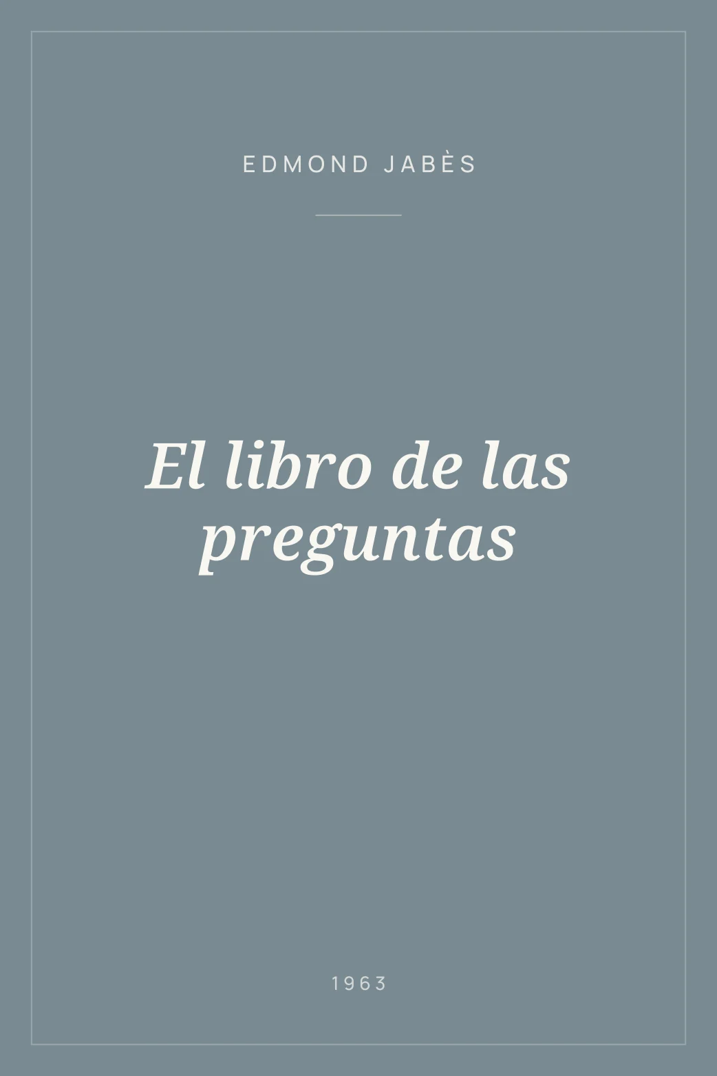 Portada de El libro de las preguntas