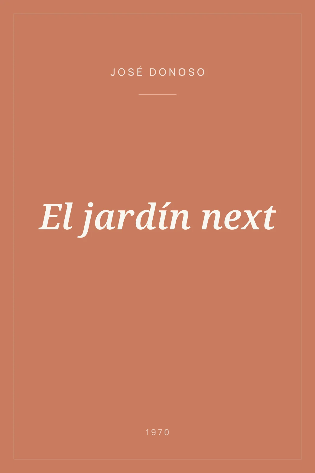 Portada de El jardín next