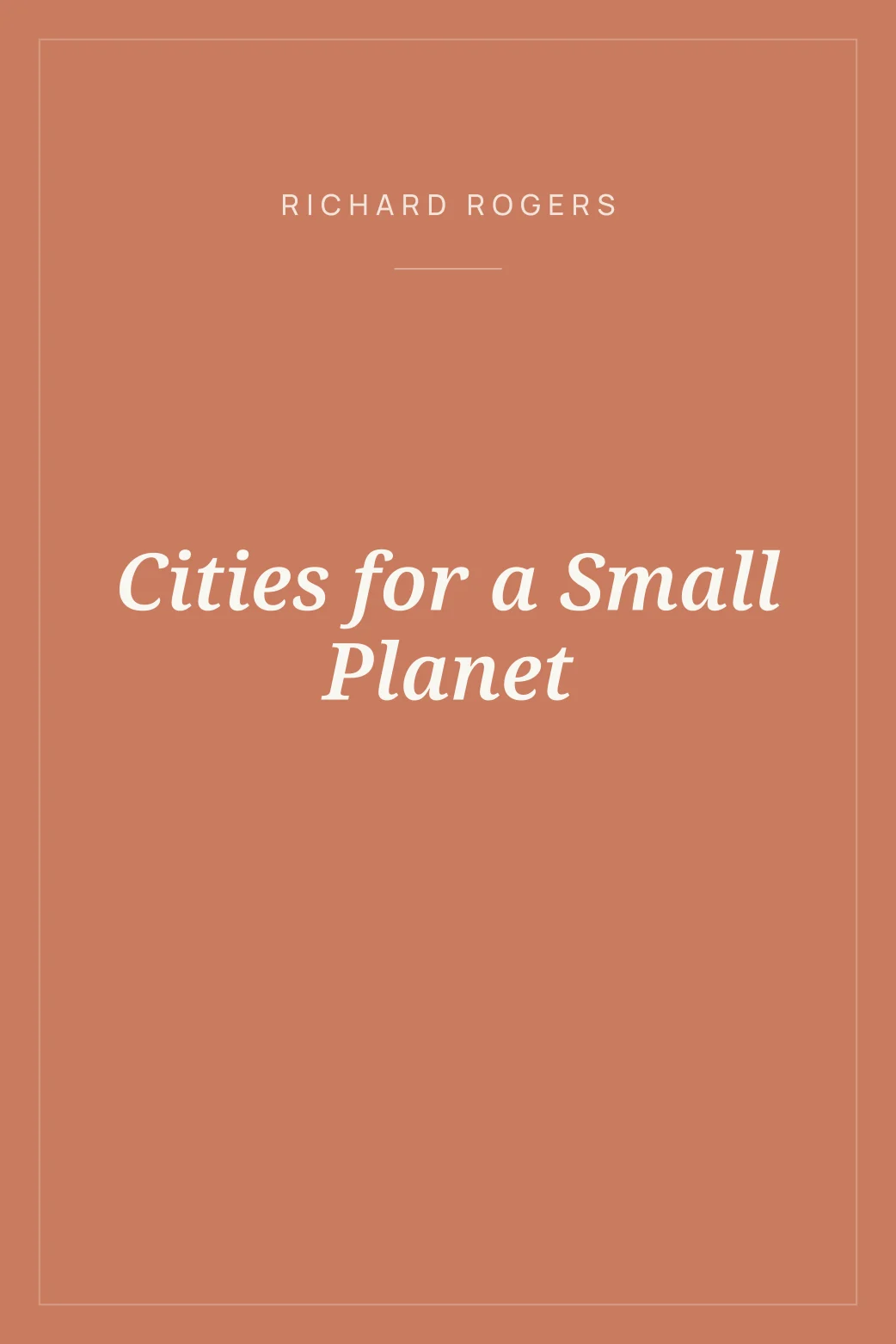 Portada de Cities for a Small Planet