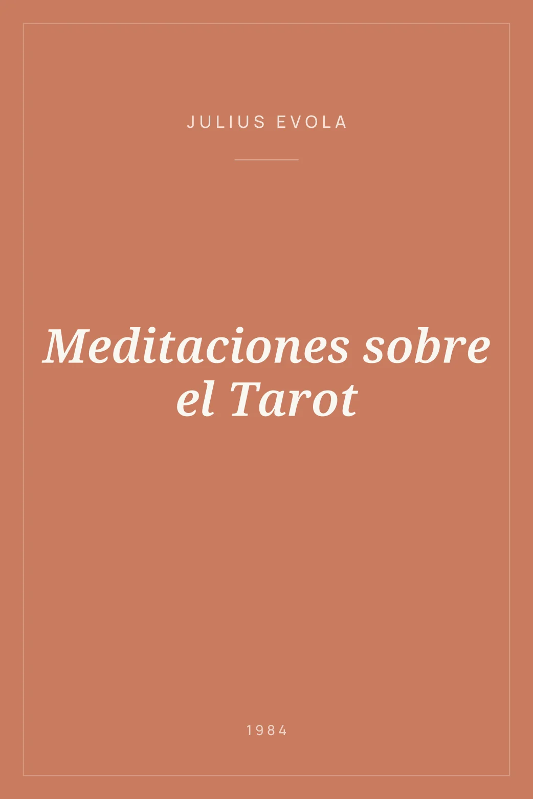 Portada de Meditaciones sobre el Tarot