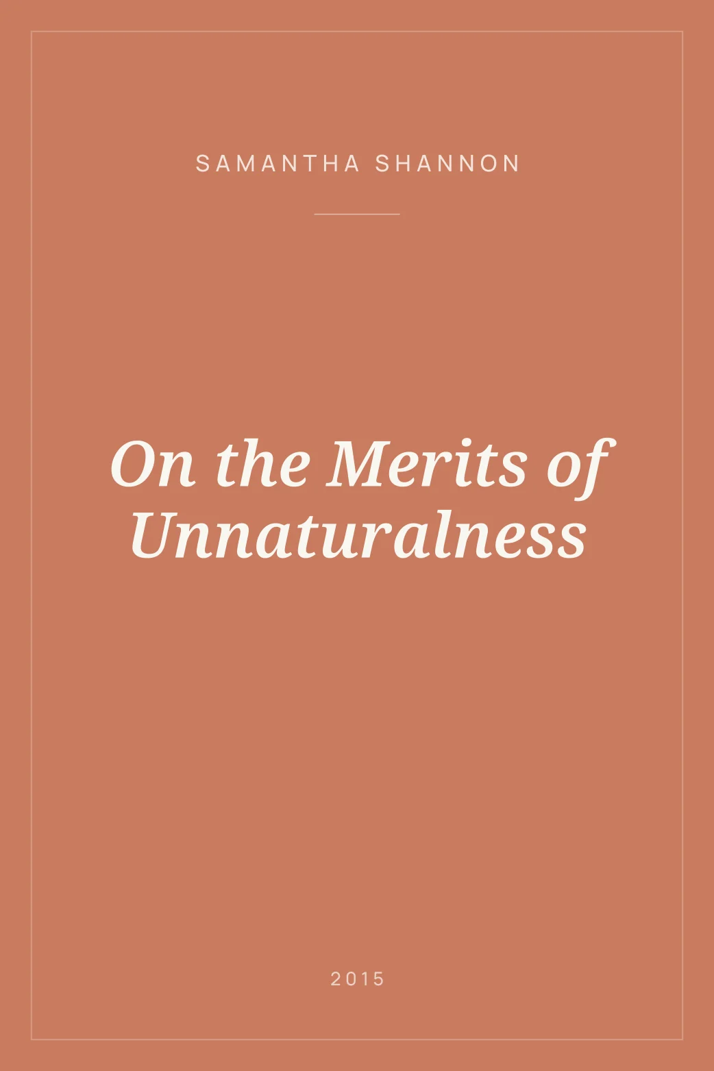 Portada de On the Merits of Unnaturalness