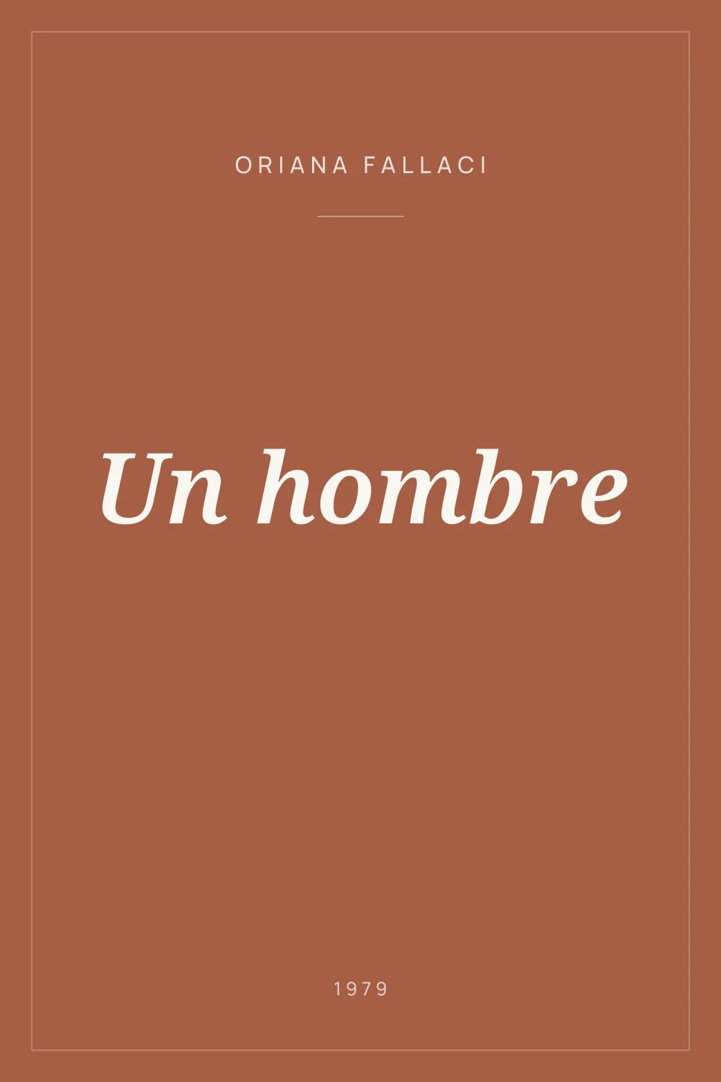 Portada de Un hombre