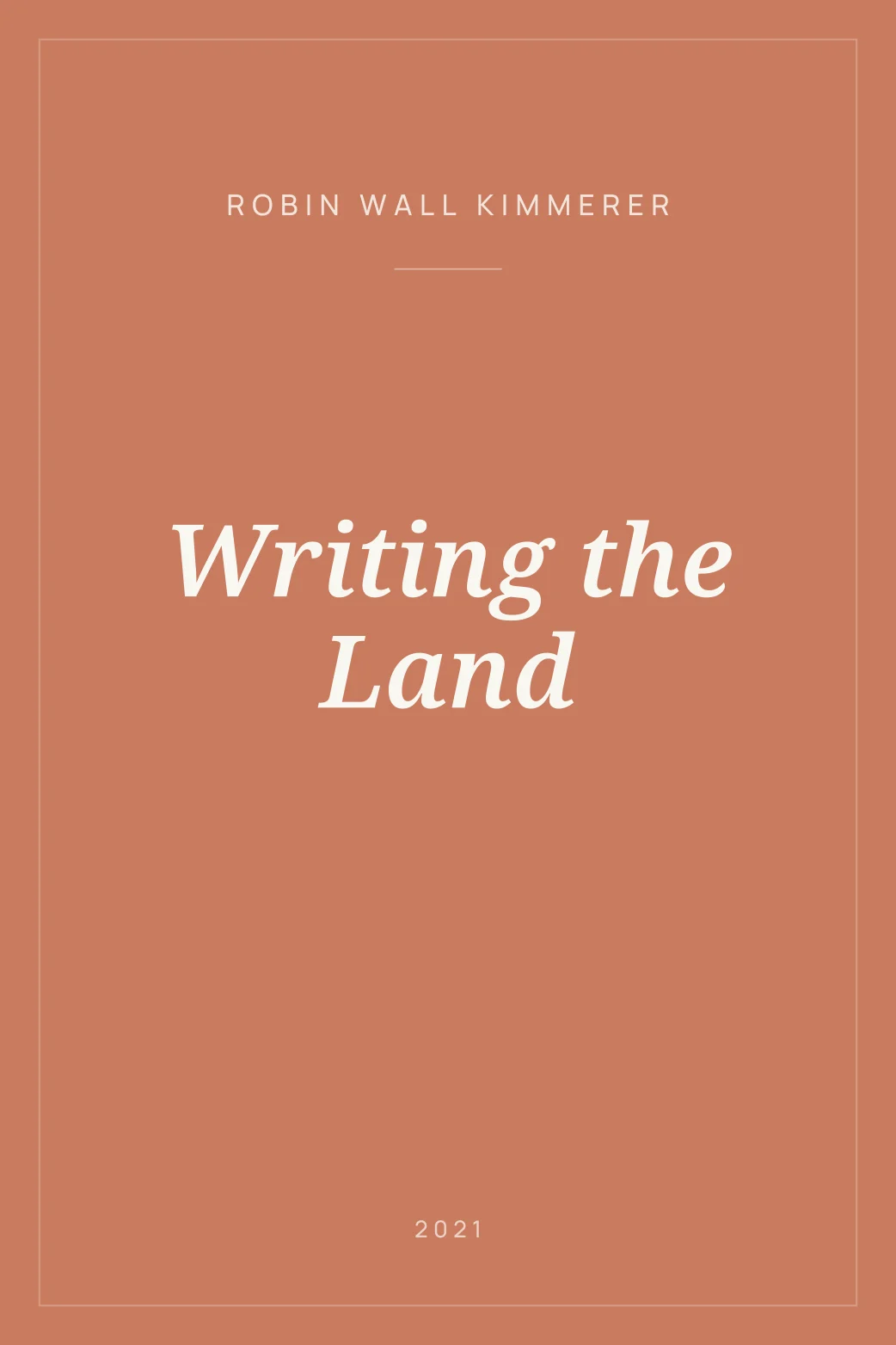 Portada de Writing the Land