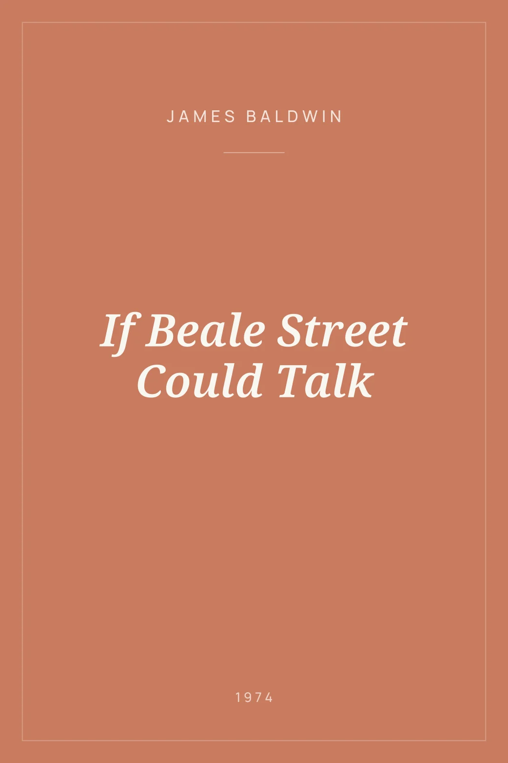 Portada de If Beale Street Could Talk
