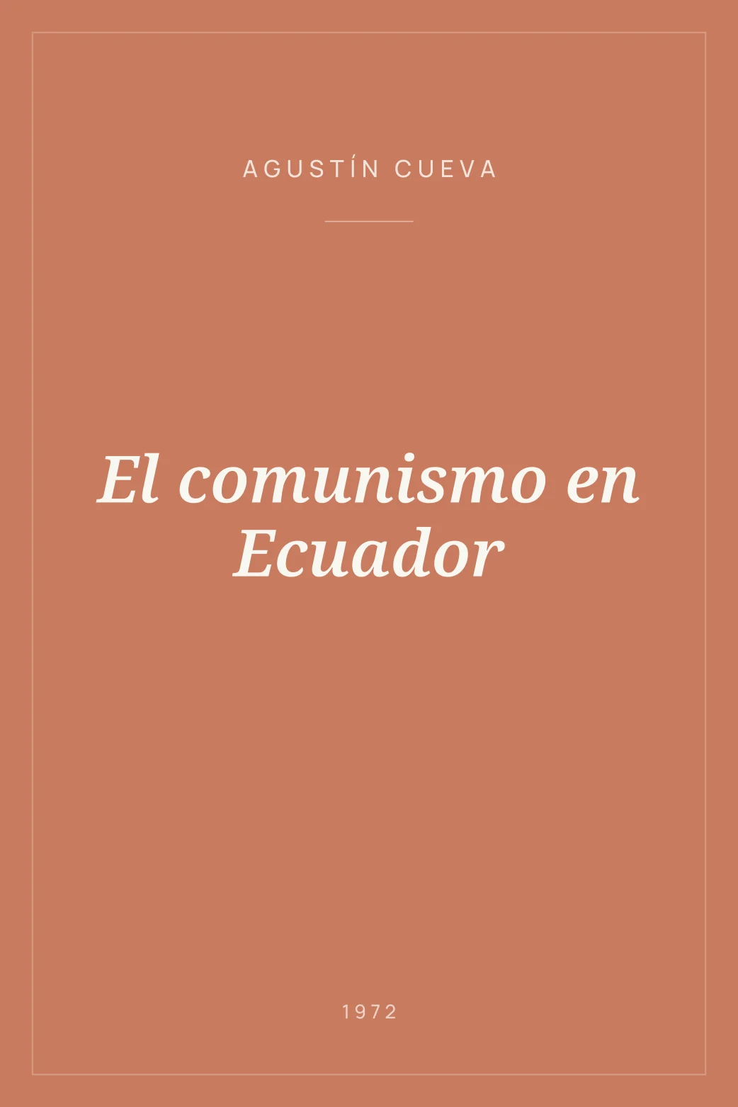 Portada de El comunismo en Ecuador