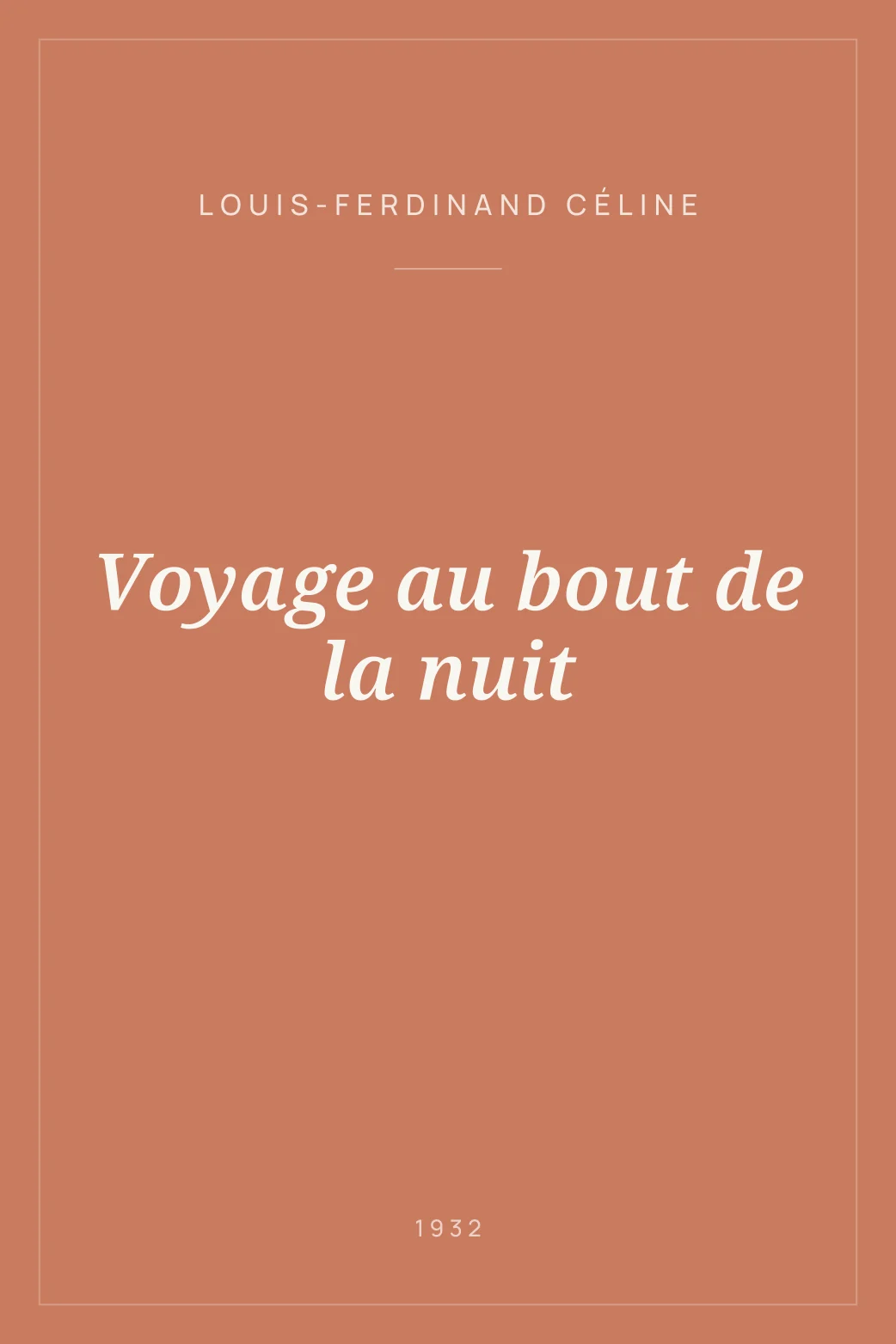 Portada de Voyage au bout de la nuit