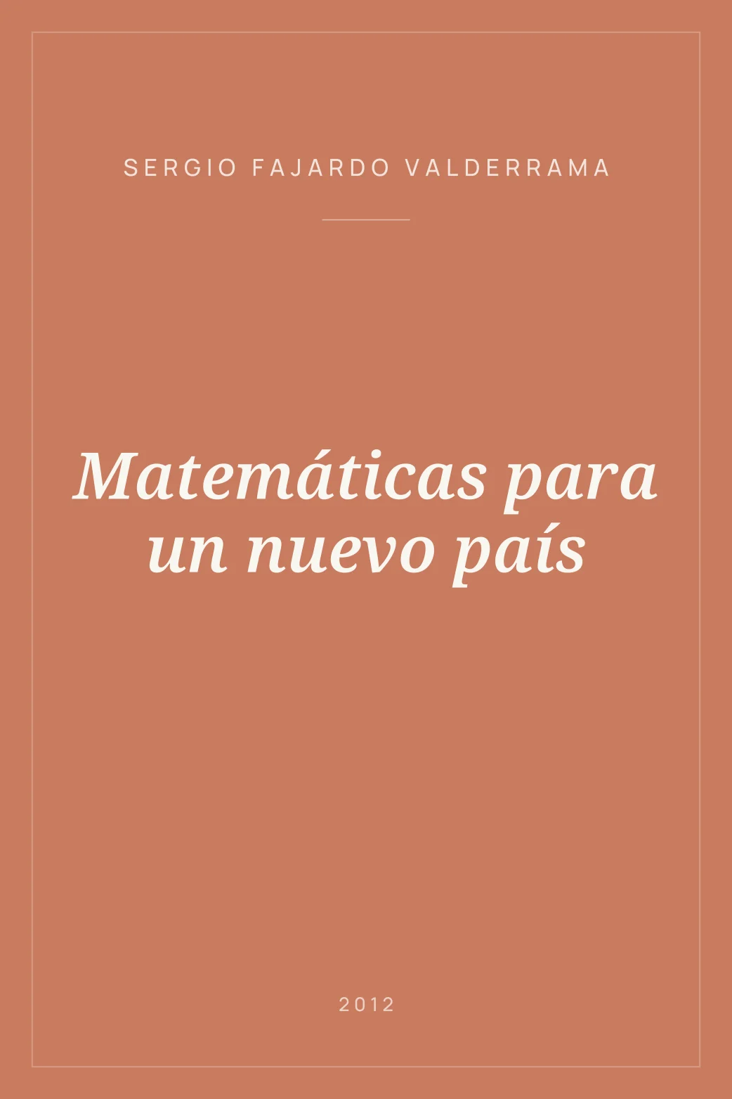 Portada de Matemáticas para un nuevo país