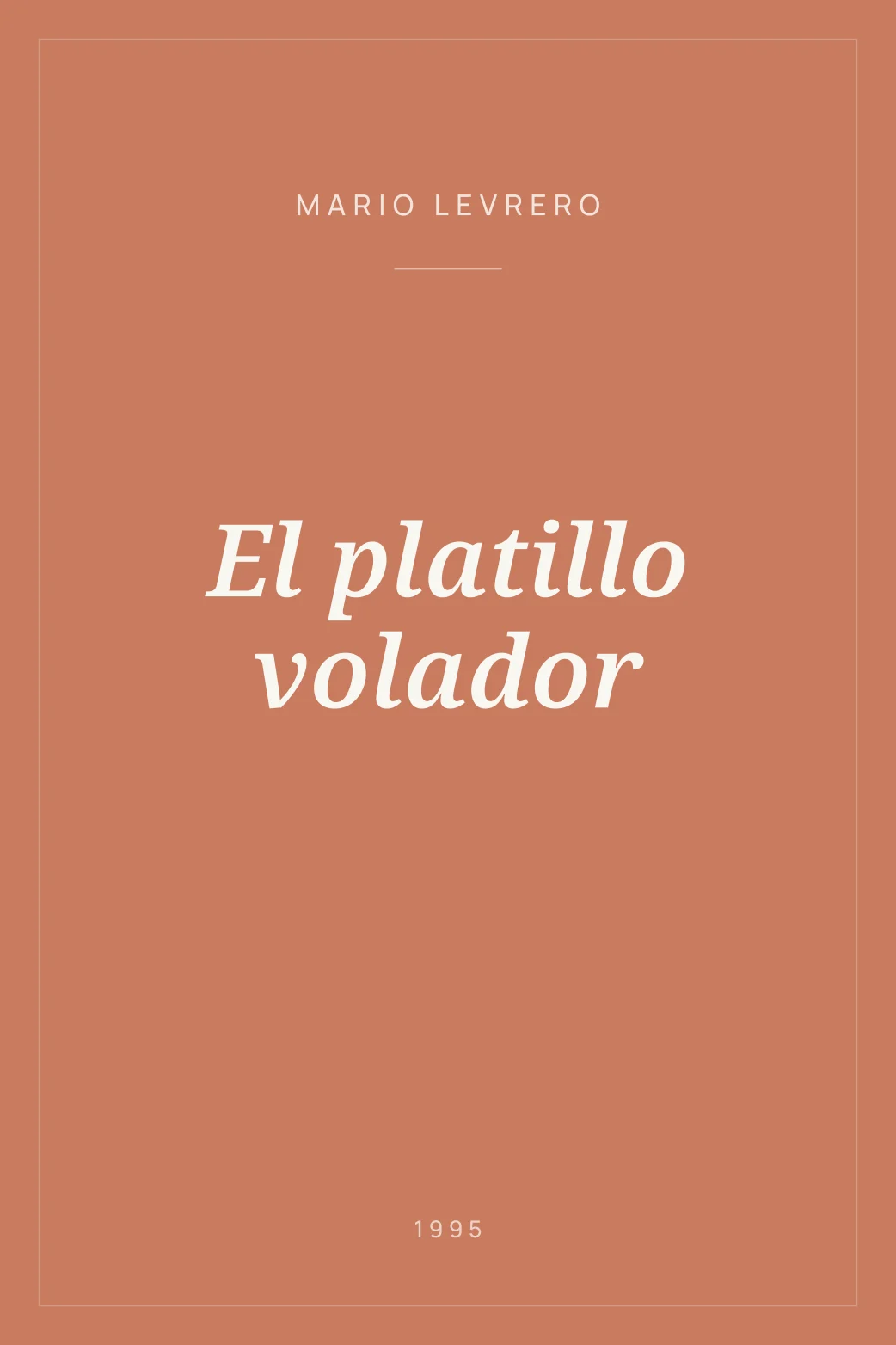 Portada de El platillo volador