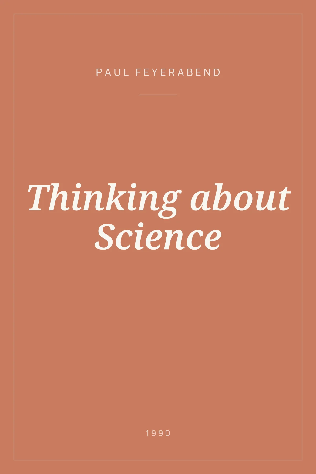 Portada de Thinking about Science