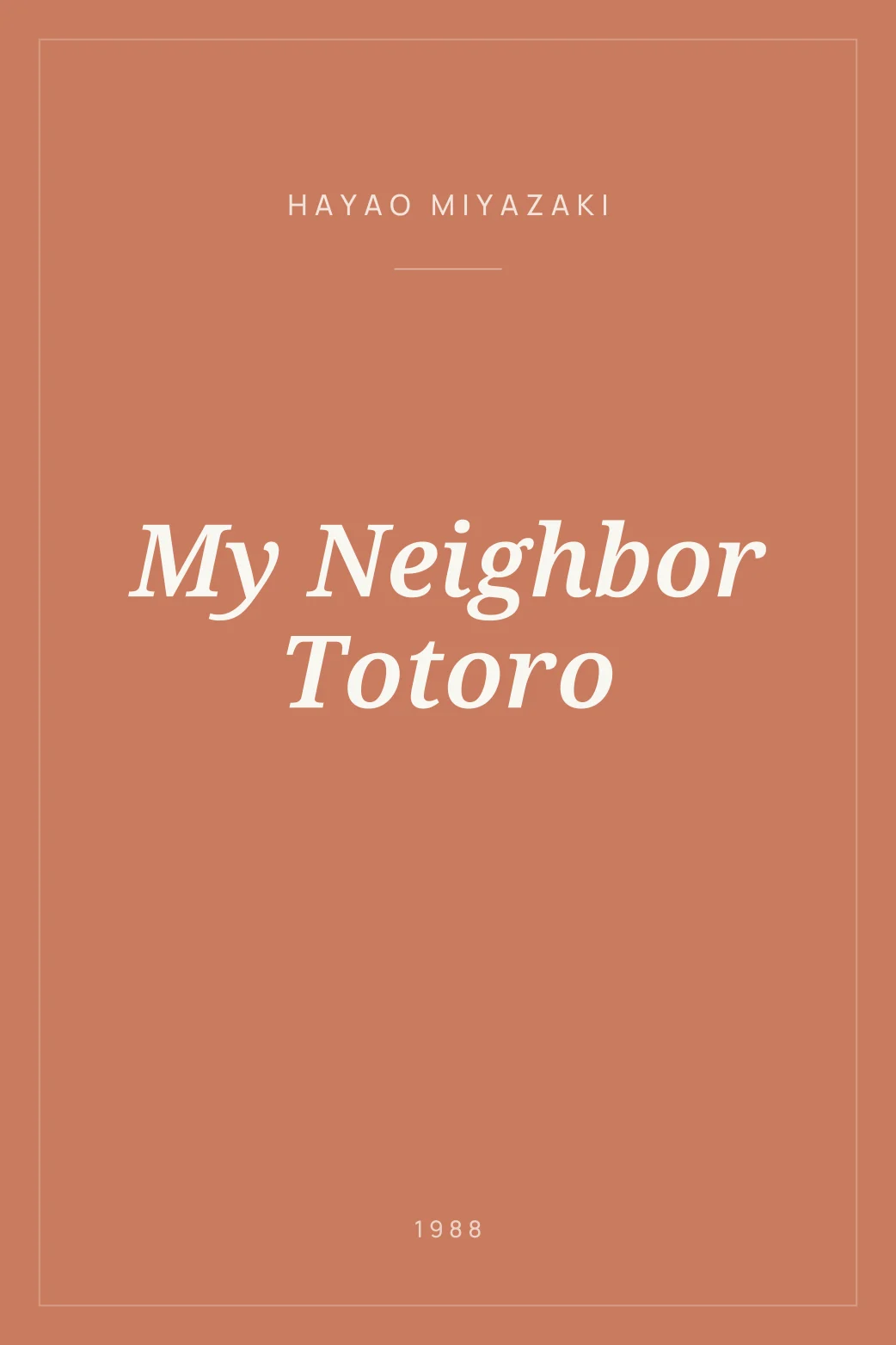 Portada de My Neighbor Totoro