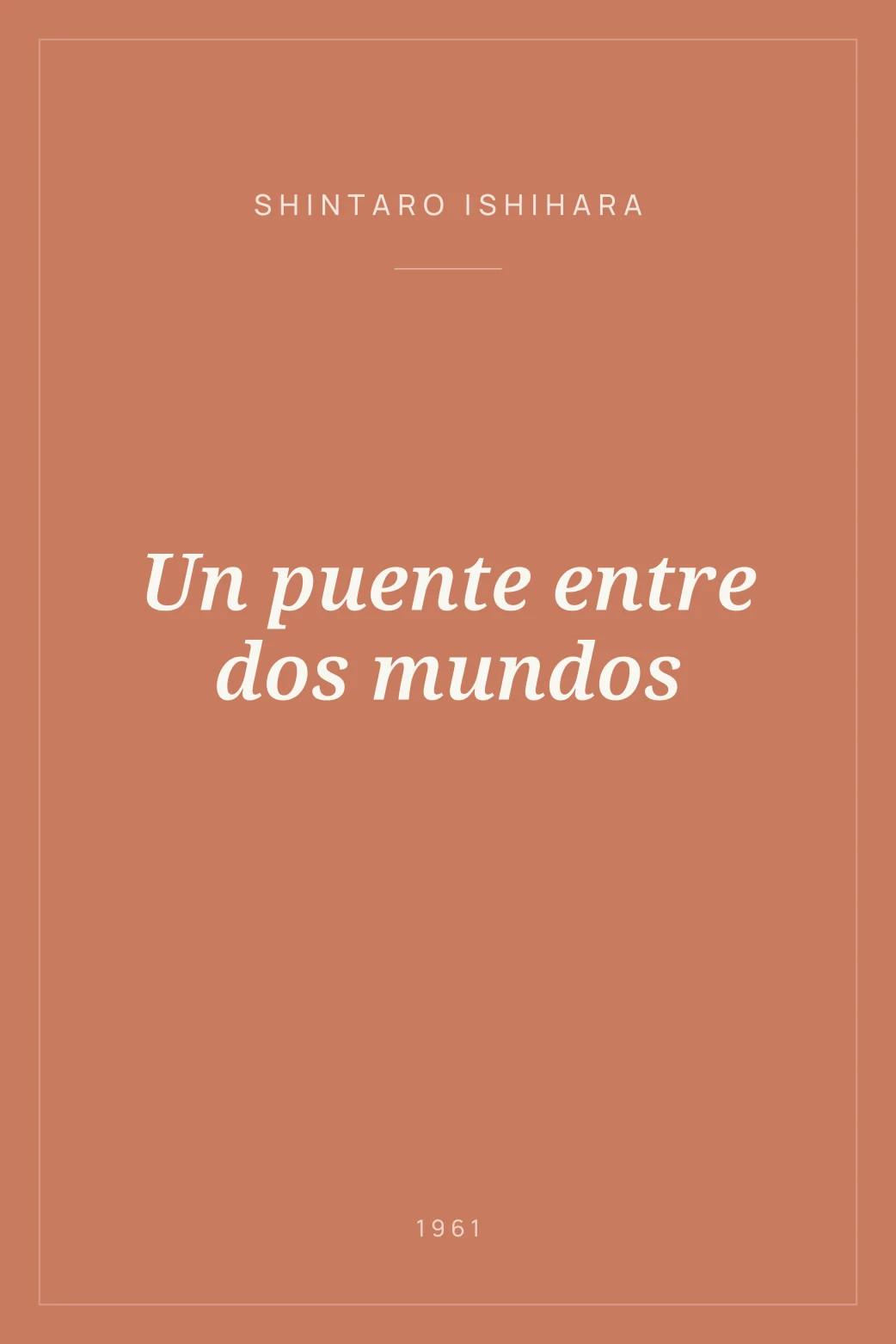 Portada de Un puente entre dos mundos