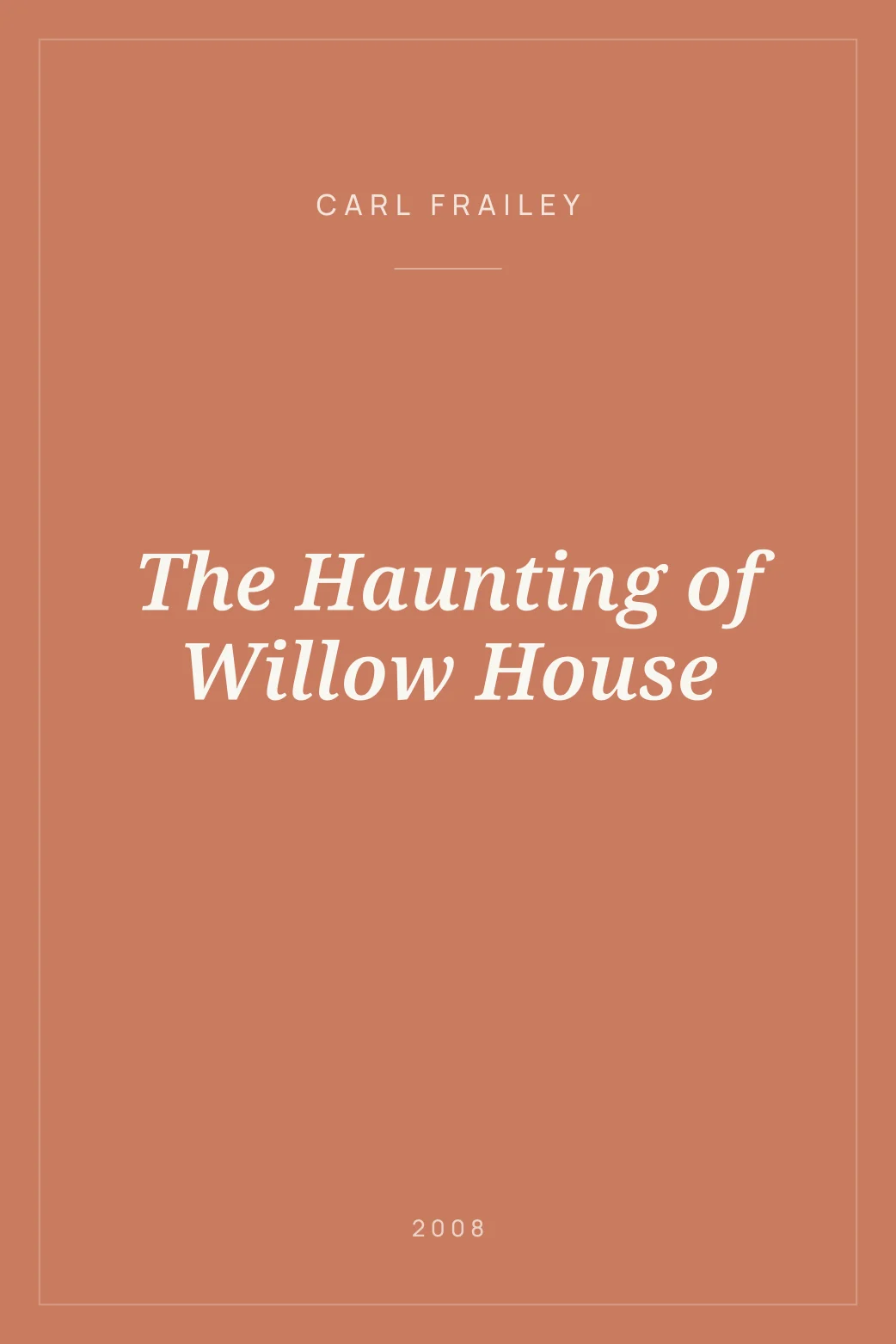 Portada de The Haunting of Willow House