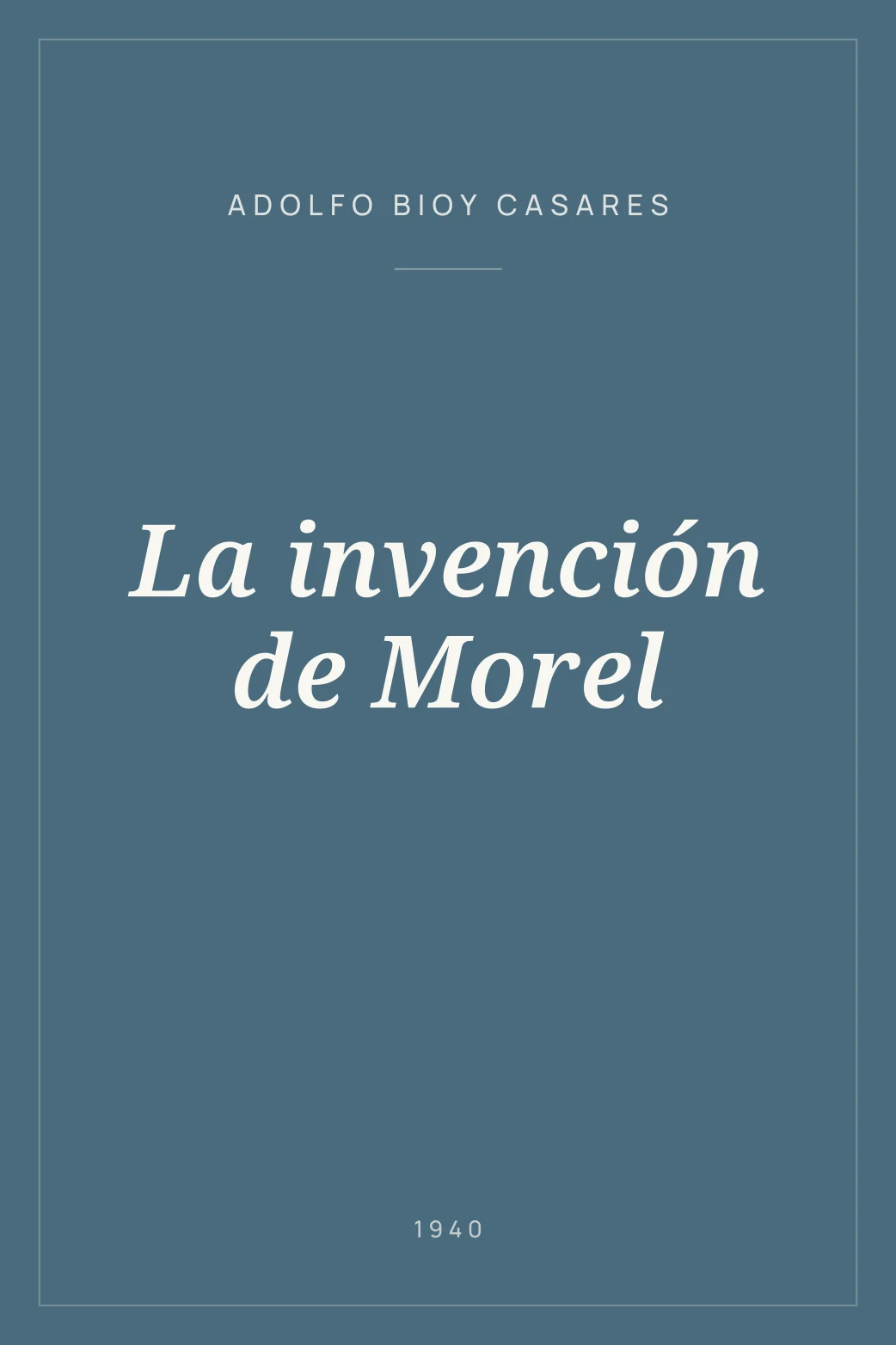 Portada de La invención de Morel