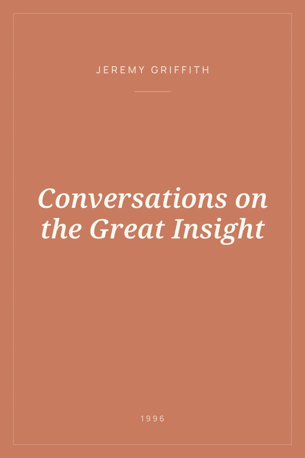 Portada de Conversations on the Great Insight