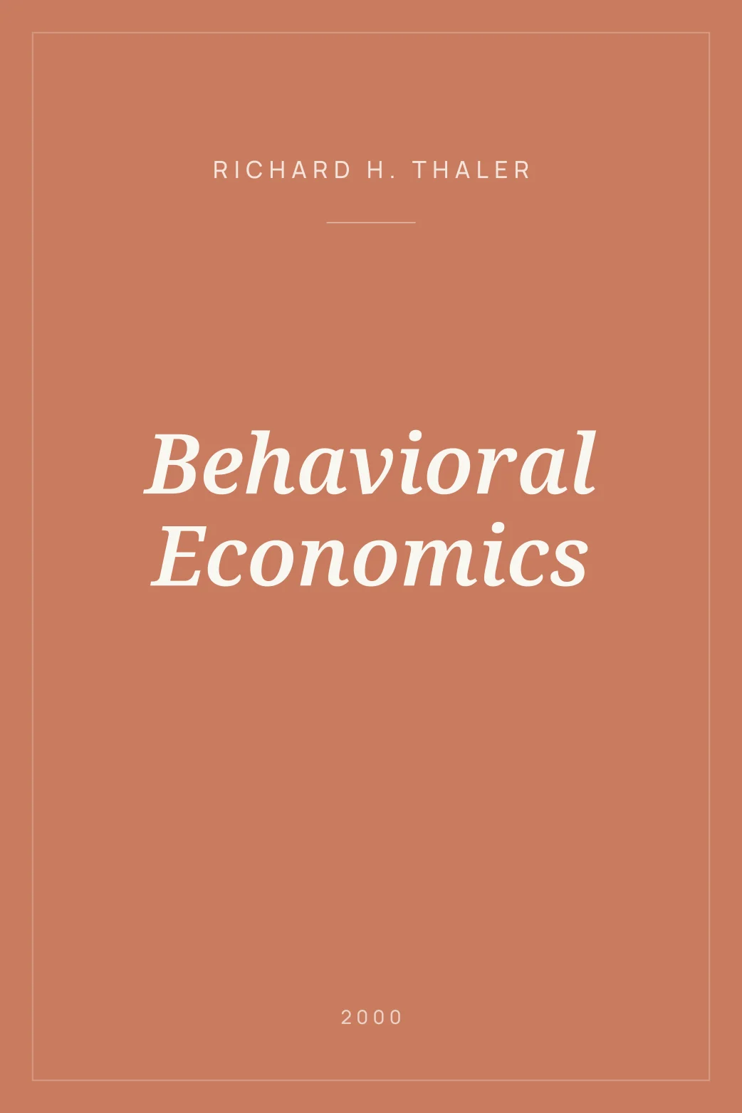 Portada de Behavioral Economics