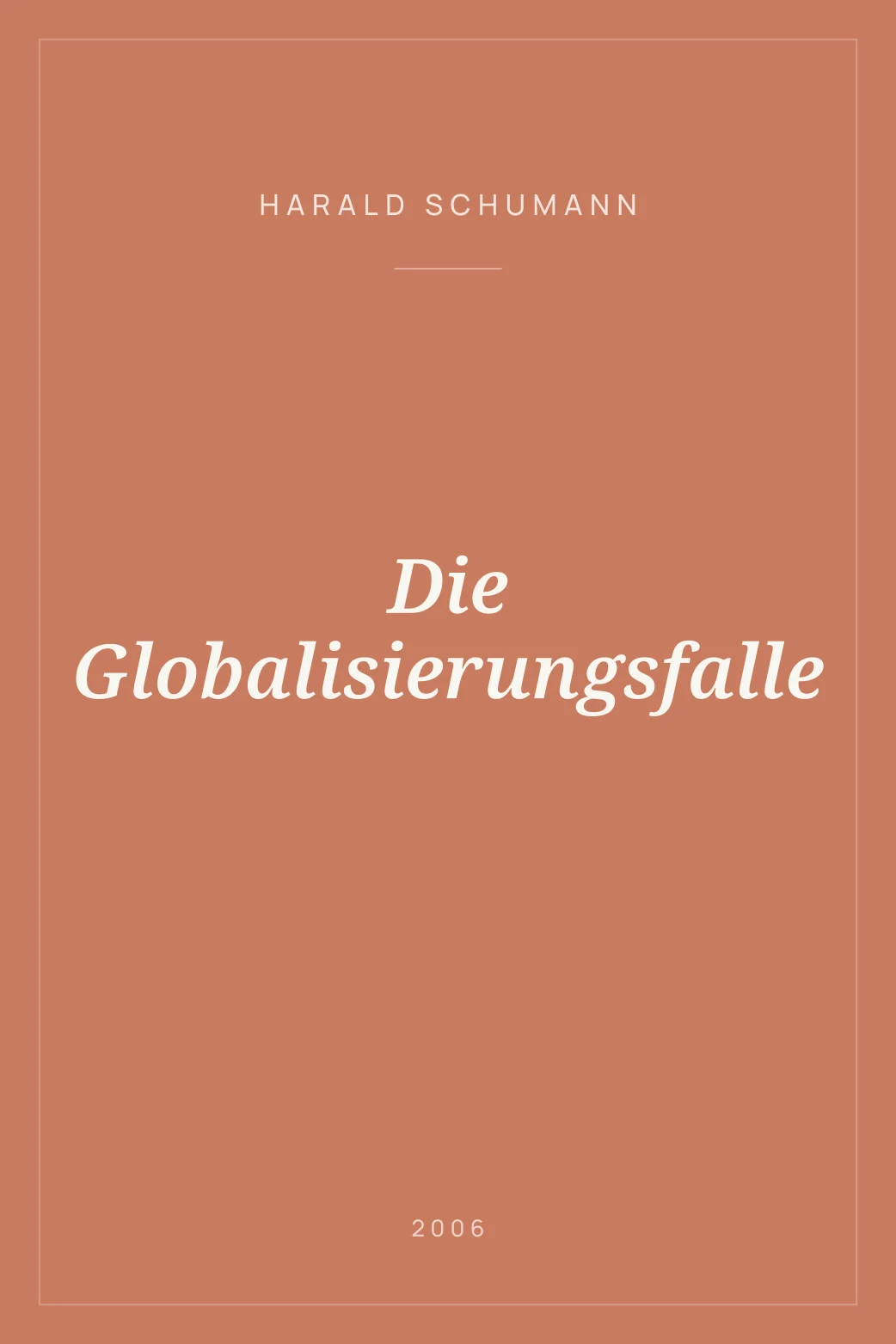 Portada de Die Globalisierungsfalle