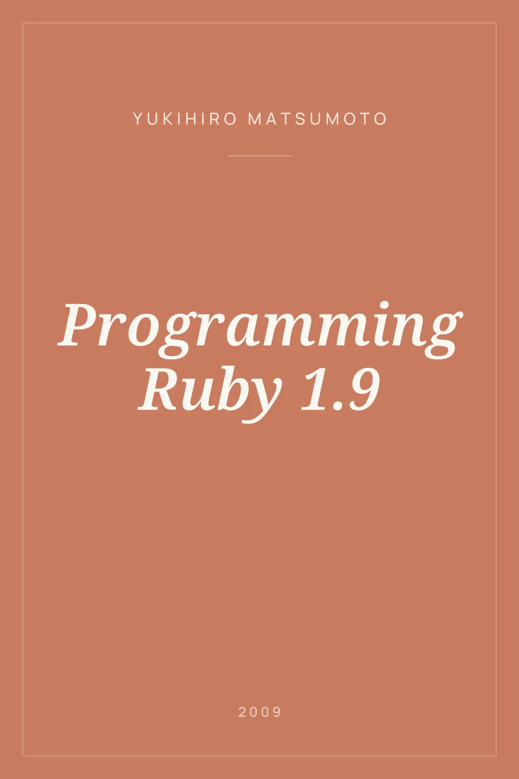 Portada de Programming Ruby 1.9