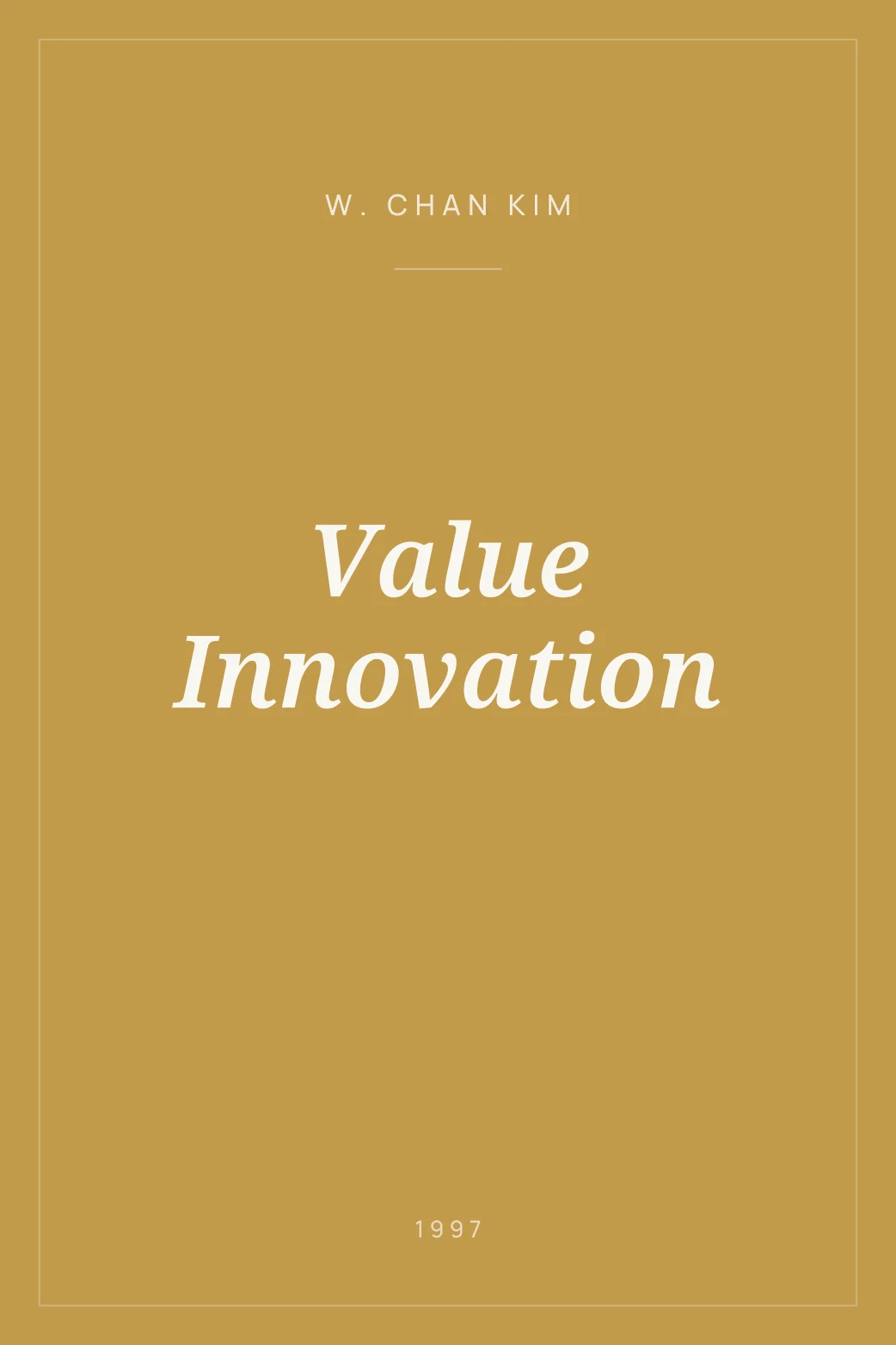 Portada de Value Innovation
