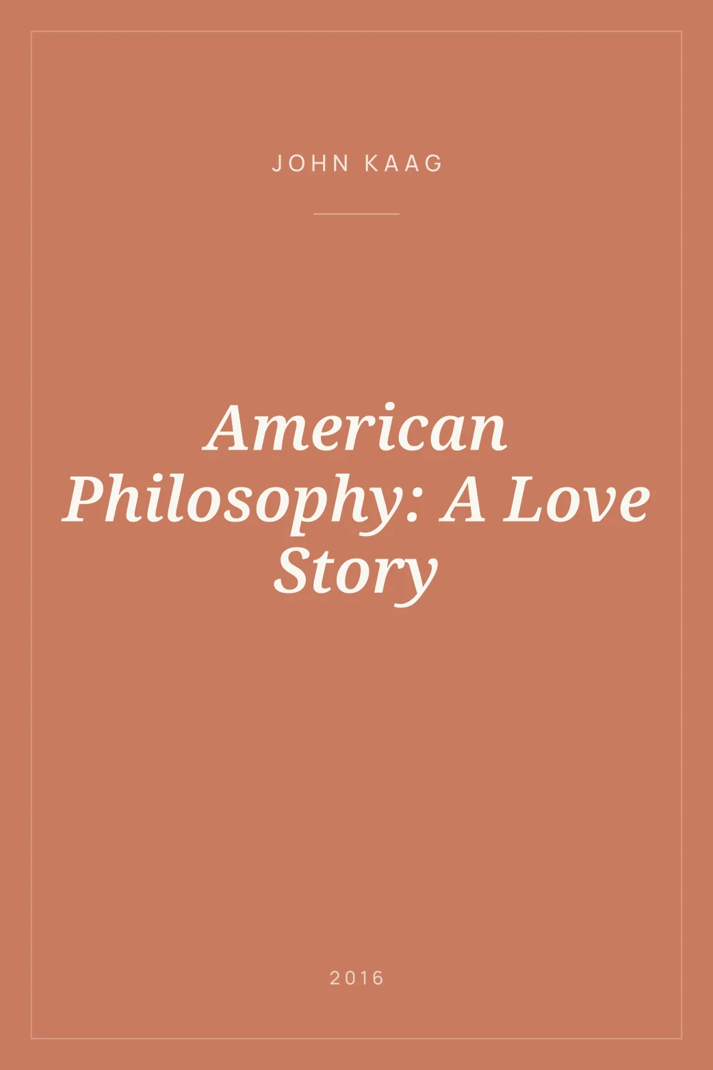 Portada de American Philosophy: A Love Story