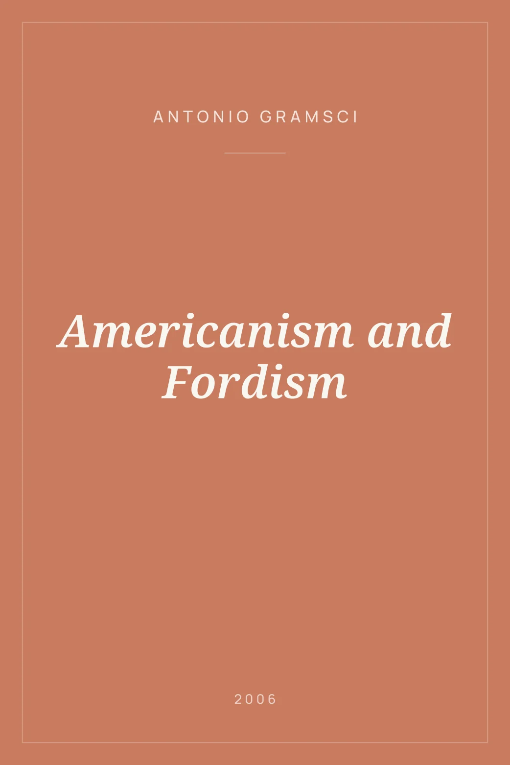 Portada de Americanism and Fordism