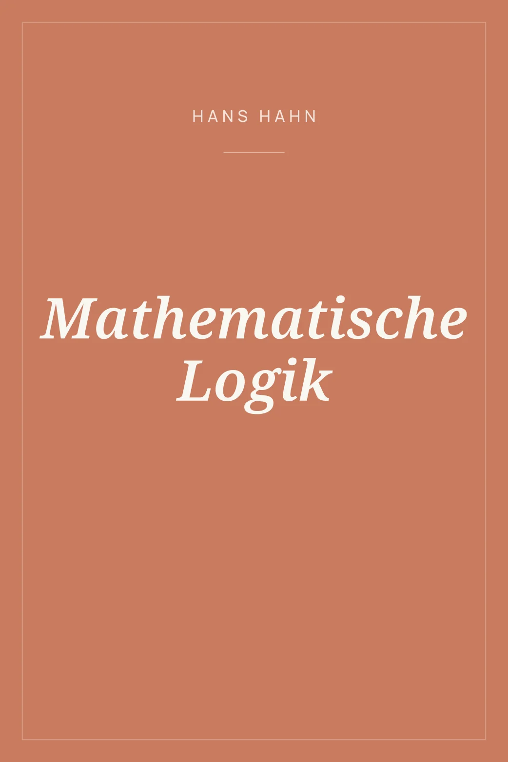 Portada de Mathematische Logik
