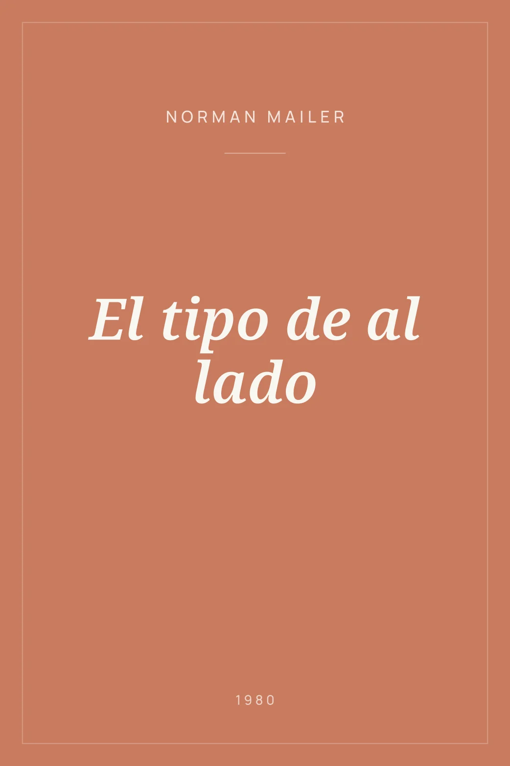 Portada de El tipo de al lado