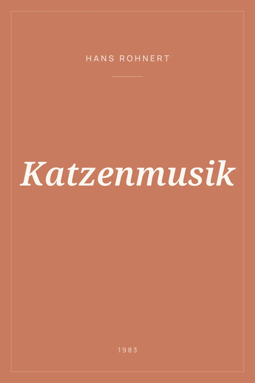 Portada de Katzenmusik
