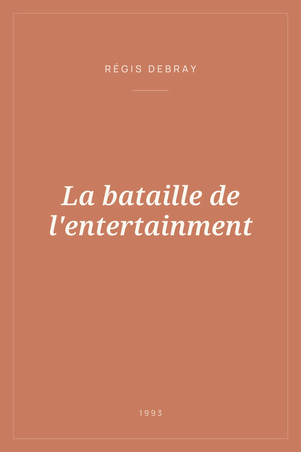 Portada de La bataille de l'entertainment