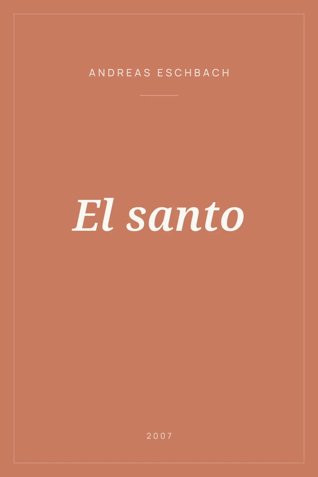 Portada de El santo