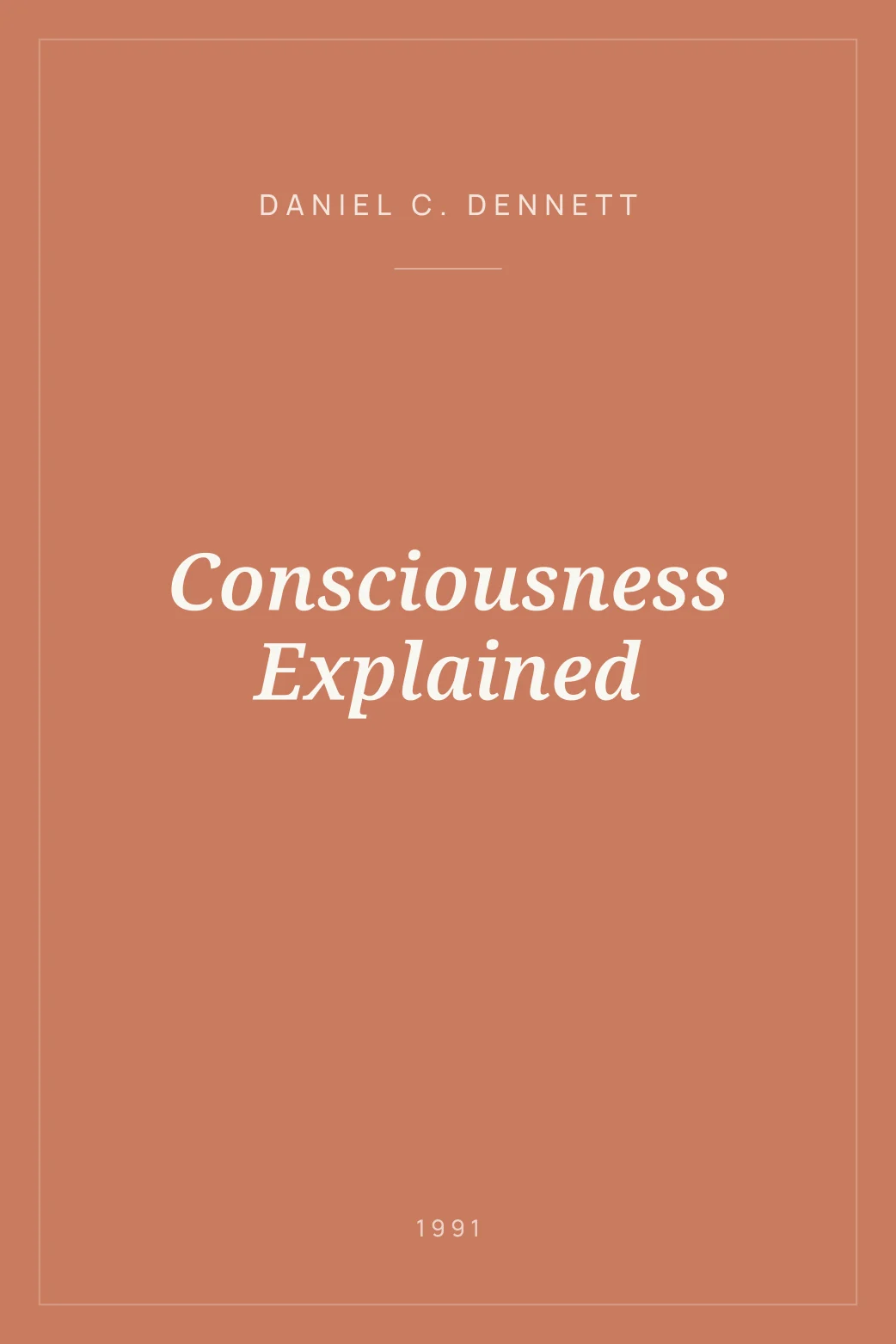 Portada de Consciousness Explained
