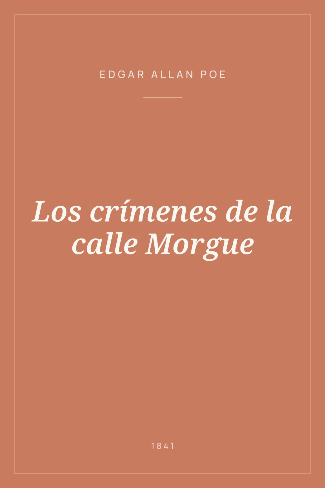 Portada de Los crímenes de la calle Morgue