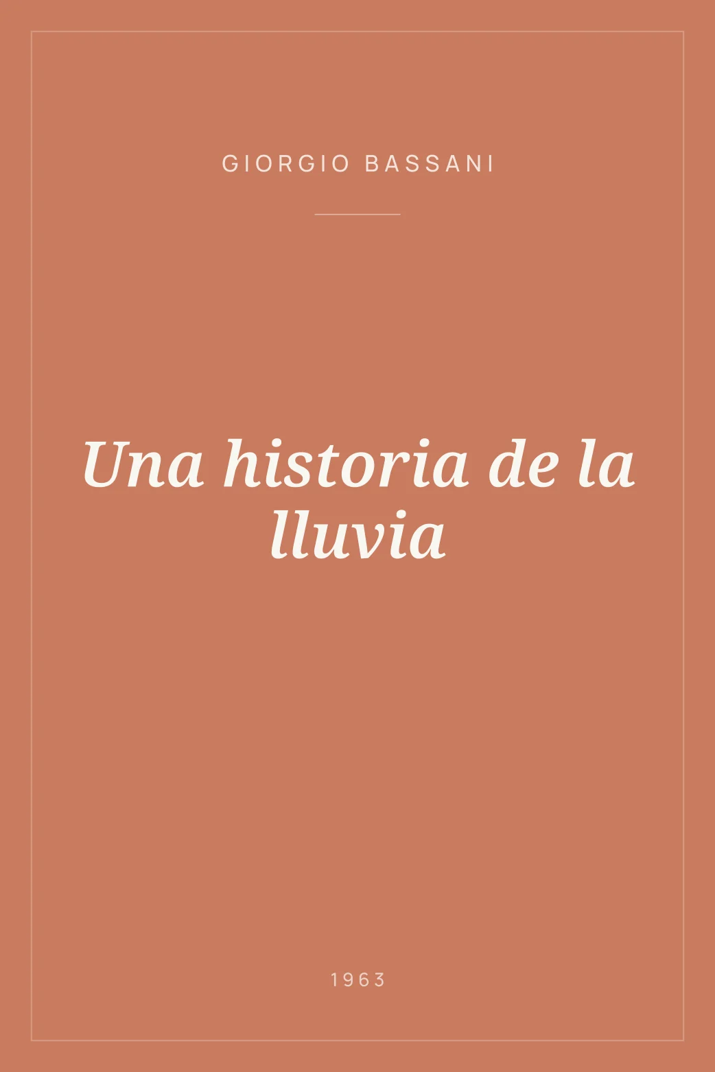 Portada de Una historia de la lluvia