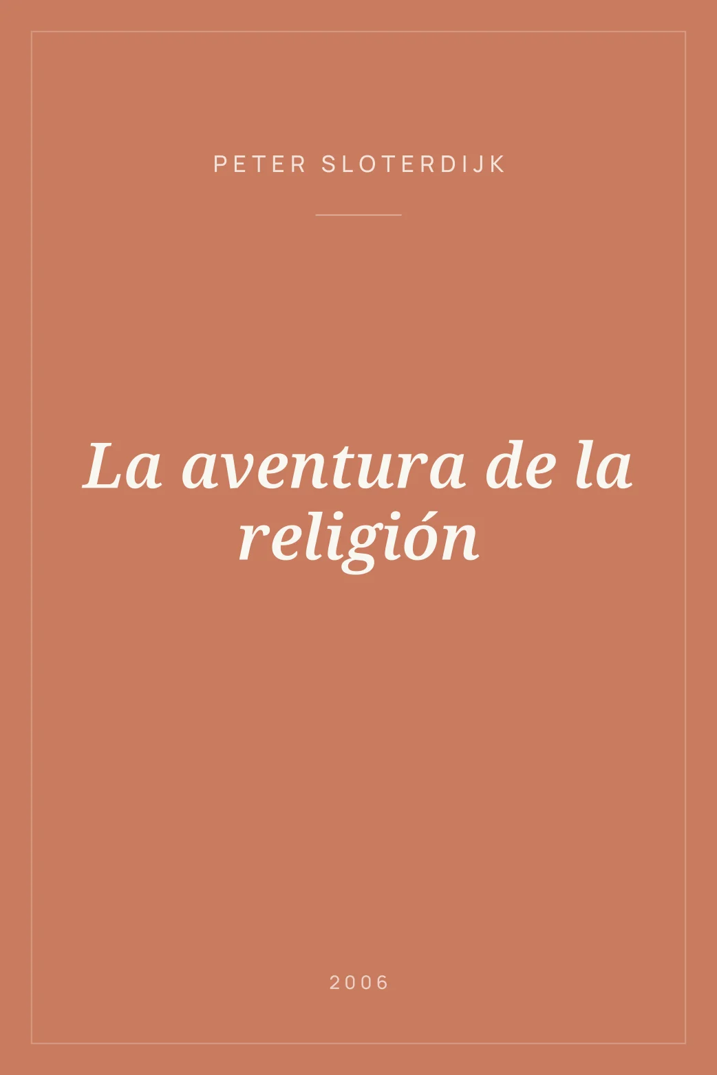 Portada de La aventura de la religión