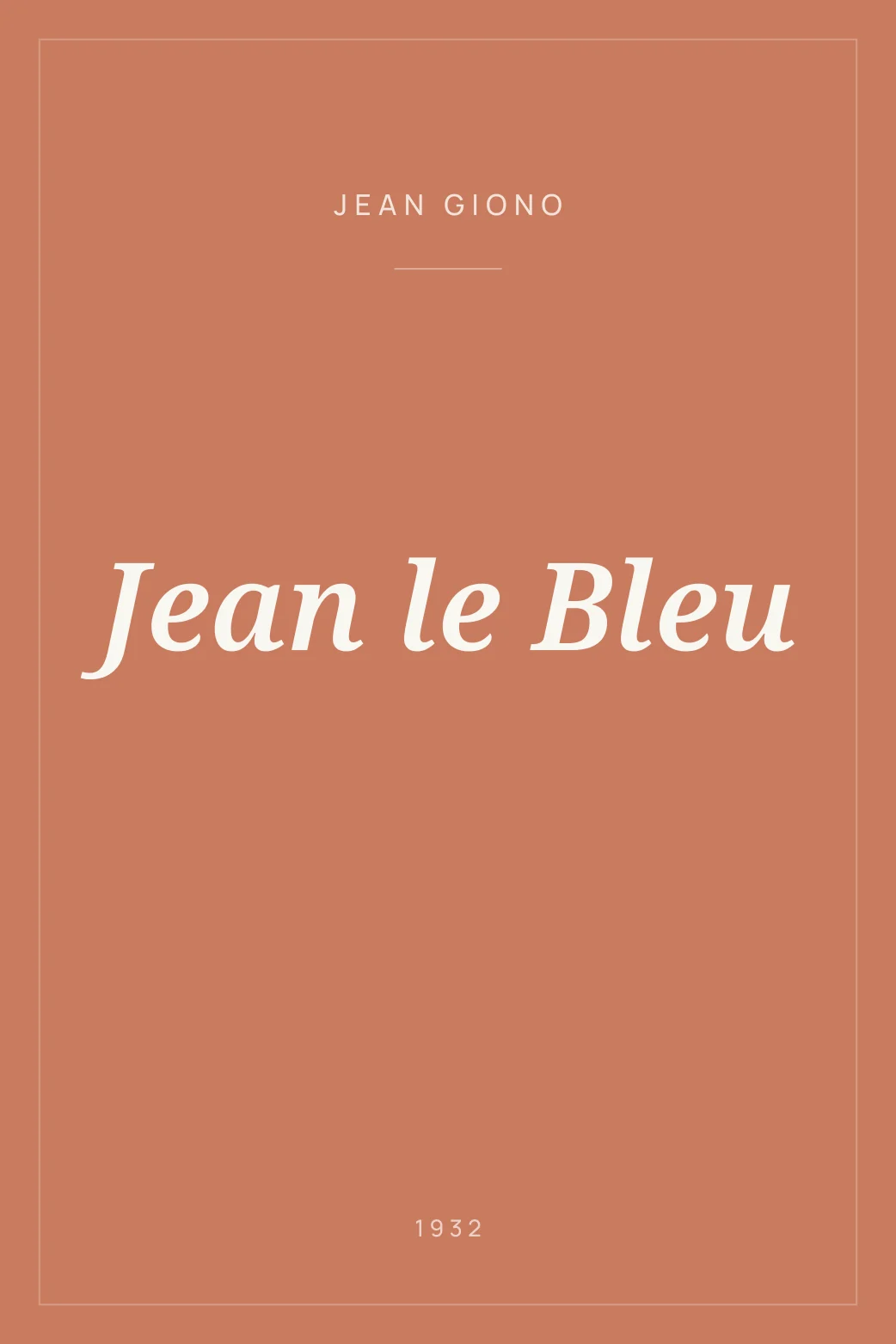 Portada de Jean le Bleu
